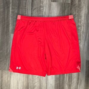 Under Armour Red 9” Locker Athletic Shorts - 2XL